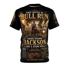 Load image into Gallery viewer, First Battle of Bull Run Tribute Tee — The Birth of a Legend - Stonewall Jackson, "There is Jackson standing like a stone wall."