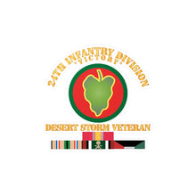 Load image into Gallery viewer, Kiss-Cut Vinyl Decals - Army - 24th Infantry Division - Desert Storm Veteran X 300