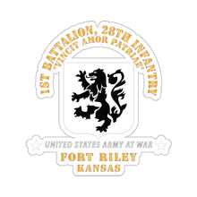 Load image into Gallery viewer, Kiss-Cut Stickers - 1st Bn, 28th Infantry - Ft Riley KS X 300