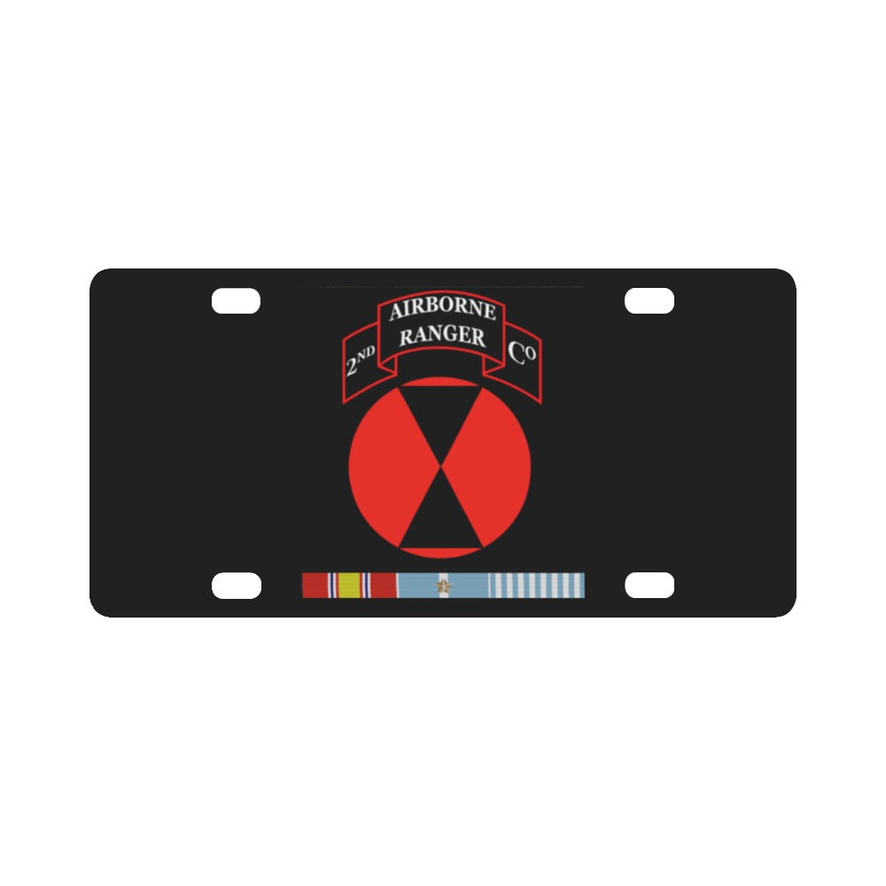 2nd Ranger Infantry Co - 7th ID SSI w KOREA SVC X 300 Classic License Plate