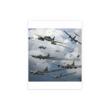 Load image into Gallery viewer, Indoor and Outdoor Silk Posters - German jet fighters attacking US bombing formations