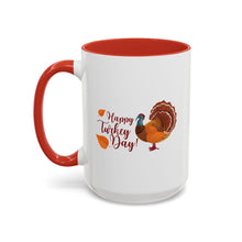 Load image into Gallery viewer, Accent Coffee Mug - Happy Turkey Day - Thanksgiving