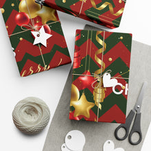 Load image into Gallery viewer, Gift Wrap Papers - Chevron Pattern - Christmas Wrapper - Merry Christmas