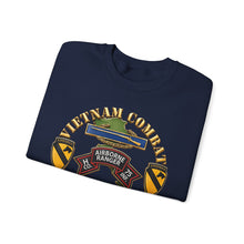 Load image into Gallery viewer, Crewneck Sweatshirt - Army - Vietnam Combat Vet - H Co 75th Infantry (Ranger) - 1st Cavalry Div SSI - 3D - Enhanced
