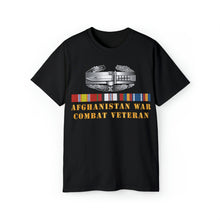 Load image into Gallery viewer, Unisex Ultra Cotton Tee - Army - Afghanistan War - Combat Veteran - Combat Action Badge w CAB AFGHAN SVC X 300
