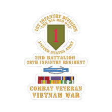 Load image into Gallery viewer, Kiss-Cut Sticker — Army - 1st Infantry Division - 2nd Bn, 28th Inf Regiment - Vietnam War