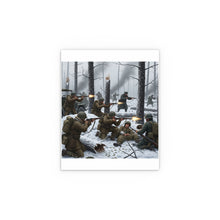 Load image into Gallery viewer, Indoor and Outdoor Silk Posters - 101st Airborne Division fighting the German Army at the Battle of Bastogne