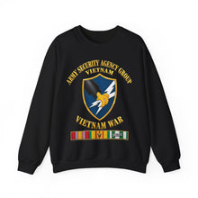 Load image into Gallery viewer, Crewneck Sweatshirt - Army - Army Security Agency Group w SVC Ribbons - 3D - Enhanced