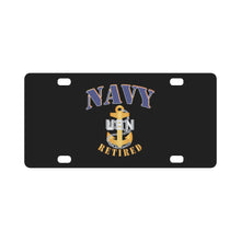 Load image into Gallery viewer, Navy - NAVY - CPO - Retired X 300 Classic License Plate