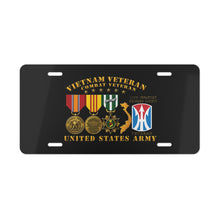 Load image into Gallery viewer, License Plate - Army - Vietnam Vet - w Medals - VN - 11th Infantry Brigade (Light) - 3D Enhanced X 300