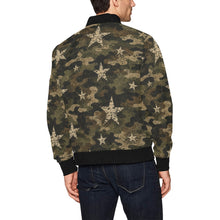 Load image into Gallery viewer, Bomber Jacket - Distressed Camo Stars Pattern