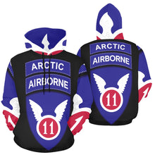 Load image into Gallery viewer, Men's All Over Print Hoodie (USA Size) (Model H13) - 11th Airborne Division w Arctic Tab wo Txt
