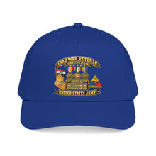 Load image into Gallery viewer, Mid Profile Baseball Cap - Army - Iraq War Veteran - Ribbon Bar - Map - SSI - 1st Armored Division - 3D - Enhanced