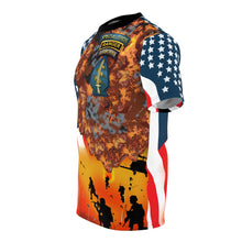 Load image into Gallery viewer, Unisex Cut & Sew Tee (AOP) - Special Forces at War with Flag