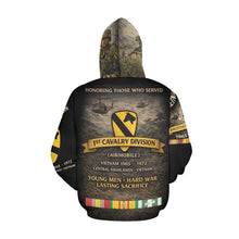 Load image into Gallery viewer, 1st Cavalry Division - Airmobile - Vietnam - 1965 - 1972 Men's All Over Print Hoodie (USA Size)