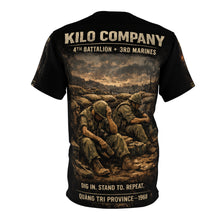 Load image into Gallery viewer, Marine Tribute Tee — "Surviving the Fire Fight" (Kilo Co., 4/3)