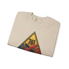 Load image into Gallery viewer, Crewneck Sweatshirt - SSI - 761st Tank Battalion SSI w Name Tape - 3D Enhanced