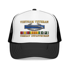 Load image into Gallery viewer, Foam Trucker Hat - Army - Vietnam Veteran - Cbt Infantryman w CIB VN SVC - 3D X 300