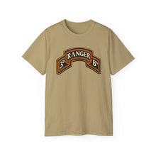 Load image into Gallery viewer, Unisex Ultra Cotton Tee - Army - 3rd Ranger Battalion - Ranger Scroll - 3D - Enhanced