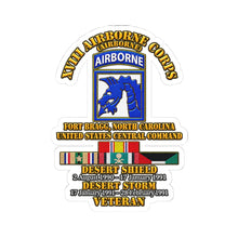 Load image into Gallery viewer, Kiss-Cut Stickers - XVIII Airborne Corps Desert Storm Ribbons - 3D - Transparent