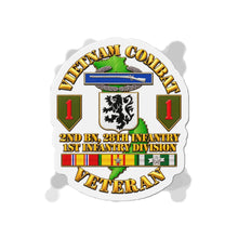Load image into Gallery viewer, Die-Cut Magnet - Vietnam Veteran Combat - 2nd Bn, 28th Infantry - 1st ID - with VN SVC - 3D - Transparent