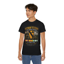 Load image into Gallery viewer, 1st Cavalry Division - The First Team - Vietnam Veteran – The Vietnam Soldier – 1961–1975 – Military Service Tribute T-Shirt