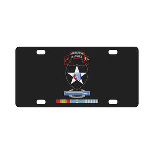 1st Ranger Infantry Co - 2nd ID SSI w CIB KOREA SVC X 300 Classic License Plate