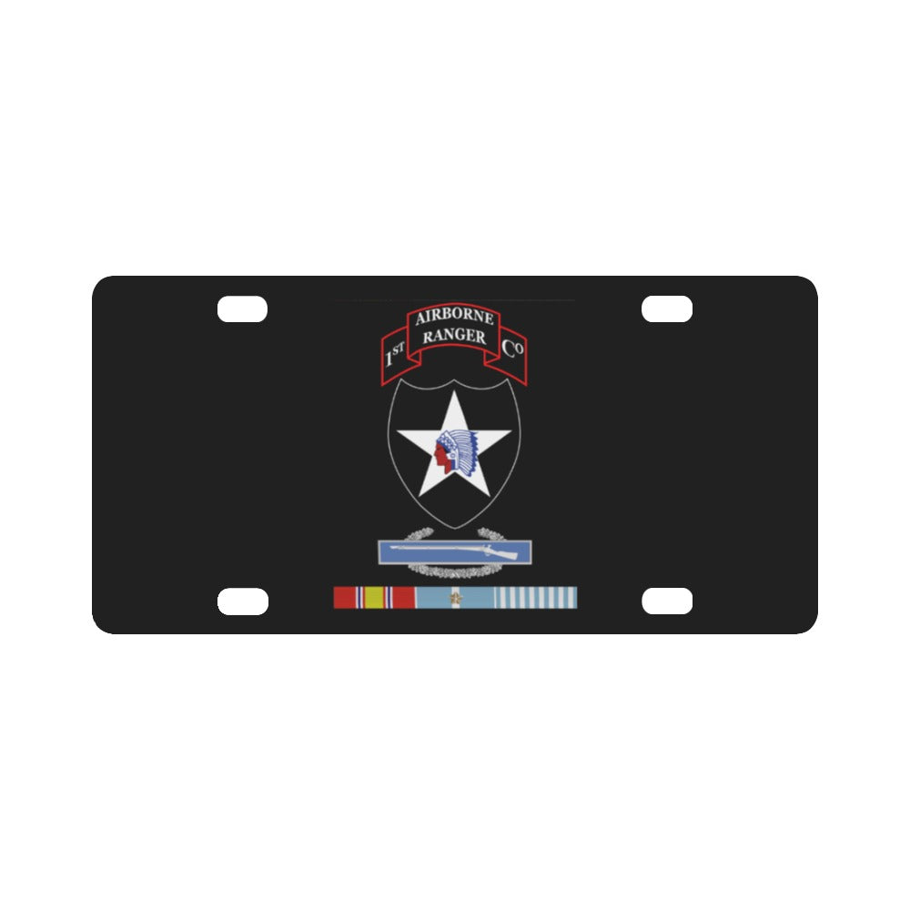 1st Ranger Infantry Co - 2nd ID SSI w CIB KOREA SVC X 300 Classic License Plate