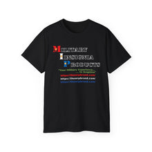Load image into Gallery viewer, Unisex Ultra Cotton Tee - MIP 2000 Full Text w Tag Line - 3 MIPs R W B - Necklabel without Tag Line