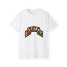 Load image into Gallery viewer, Unisex Ultra Cotton Tee - Army - 1st Ranger Battalion - Ranger Scroll - 3D - Enhanced
