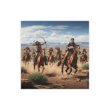 Load image into Gallery viewer, Indoor and Outdoor Silk Posters - Apache Indians attacking a Pony Express Rider