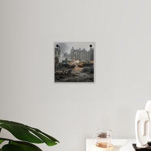Load image into Gallery viewer, Acrylic Wall Art Panel - US Tank Destroyer - M10 Wolverine Battles a German Panzer Tank