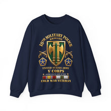 Load image into Gallery viewer, Crewneck Sweatshirt - Army - 18th MP Brigade - V Corps- COLD SVC - 3d Enhanced X 300
