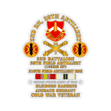 Load image into Gallery viewer, Kiss-Cut Stickers - Army - 2nd Bn 28th Artillery - 210th FA Bde - Ansbach Germany w COLD SVC
