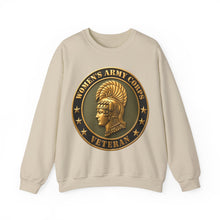 Load image into Gallery viewer, Crewneck Sweatshirt - Army - Women's Army Corps Veteran - 3D - Enhanced