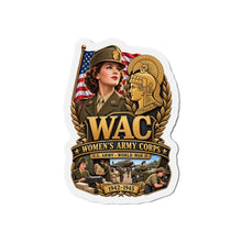 Load image into Gallery viewer, Die-Cut Magnet - WAC - Womens Army Corps - WWII - 3D - Enhanced