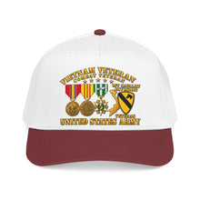 Load image into Gallery viewer, Mid Profile Baseball Cap - Army - Vietnam Vet - w Medals - VN - 1st Cav Division - 3D - Enhanced