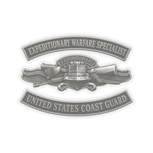 Load image into Gallery viewer, Kiss-Cut Stickers - USCG - Expeditionary Warfare Specialist w txt - 3D - Enhanced