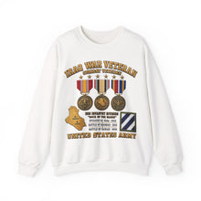 Load image into Gallery viewer, Crewneck Sweatshirt - Army - Iraq War Veteran - 3rd Infantry Division - 3D - Enhanced