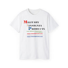 Load image into Gallery viewer, Unisex Ultra Cotton Tee - MIP 2000 Full Text w Tag Line - 3 MIPs R W B - Necklabel without Tag Line
