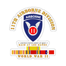 Load image into Gallery viewer, Kiss-Cut Stickers - Army - 11th Airborne Division - Raid at Los Baños - WWII w PAC SVC