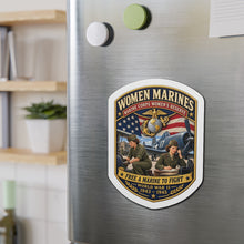 Load image into Gallery viewer, Die-Cut Magnet - Women Marines - Marine Corps Womens Reserve - WWII - 3D - Enhanced