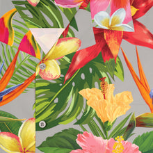Load image into Gallery viewer, Men's Hawaiian Shirt (AOP) - Light Grey - Tropical Flowers X 300