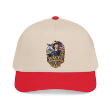 Load image into Gallery viewer, Mid Profile Baseball Cap - WAVES - Women Accepted for Volunteer Emergency Service WWII - 3D - Enhanced