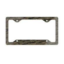 Load image into Gallery viewer, Metal License Plate Frame - Tiger Stripe Camouflage