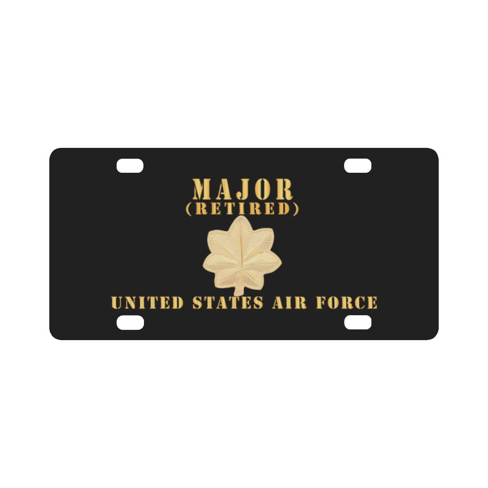 USAF - Major - MAJ - Retired X 300 - Hat X 300 Classic License Plate