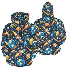 Load image into Gallery viewer, AOP Hoodie - Retro Rocket Revolution Space Pattern Men's All Over Print Hoodie (USA Size)