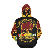 Load image into Gallery viewer, Men's All Over Print Hoodie (USA Size) (Model H13) - 1st Squadron, 10th Cavalry w SVC
