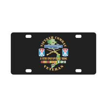 Load image into Gallery viewer, Army - Vietnam Combat Infantry Veteran w 11th Inf Bde SSI X 300 Classic License Plate