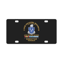 Load image into Gallery viewer, 179th Infantry Regiment - Tomahawks - 45th ID w KOREA SVC X 300 Classic License Plate